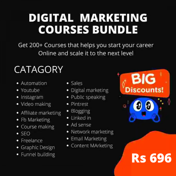 Digital Marketing 200+ Expensive courses